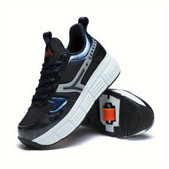 Boy's Roller Shoes Detachable Wheel Skate Sneakers For Kids