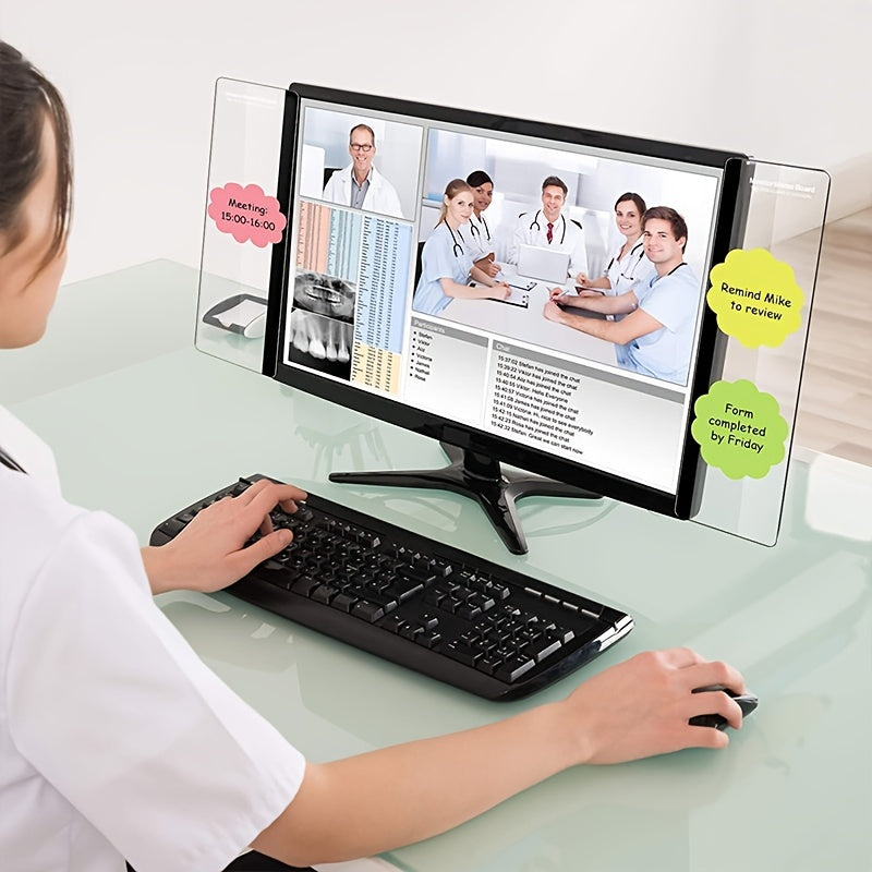Multifunction Monitor Memo Board Transparent Side Panel For Office Home
