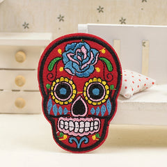 5pcs Iron On SUGAR SKULL Embroidery Patch Applique DIY Clothes Sewing