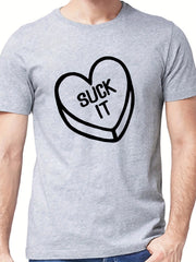 Men's Suck It Print T shirt Casual Tee
