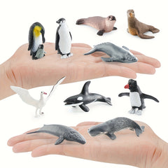 Polar Animal Model Set Penguin Sperm Whale Albatross Seal Antarctic Marine Life