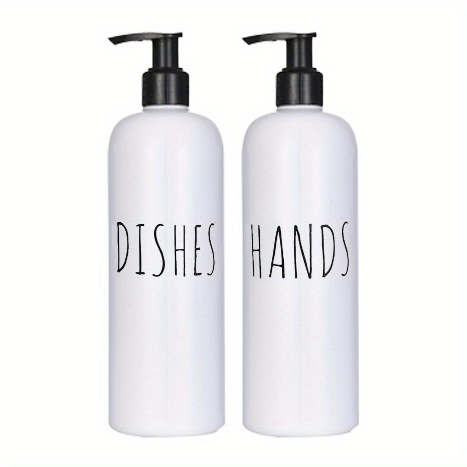 2pcs 500ml Reusable Soap Dispenser Bottles for Kitchen and Bathroom