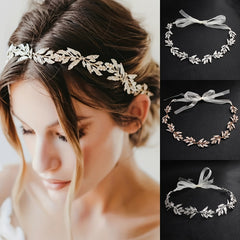 Rhinestone Headband Leaf Shape Hair Accessories