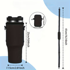 Water Bottle Carrier Bag With Pouch Strap For 40oz Tumbler