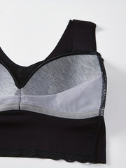 3pcs Full Coverage Lace Wireless Bras for Women's Lingerie