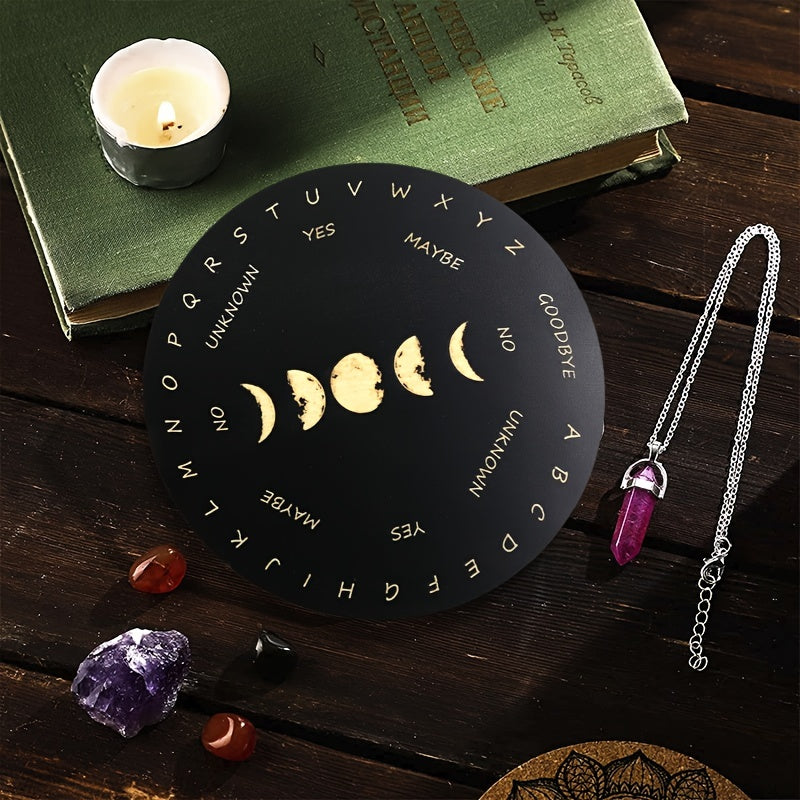 Wooden Solar System Divination Pendant Plate Probing Witchcraft Altar Supplies