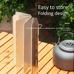 Outdoor Gas Stove Windshield Folding Cassette Stove Windshield