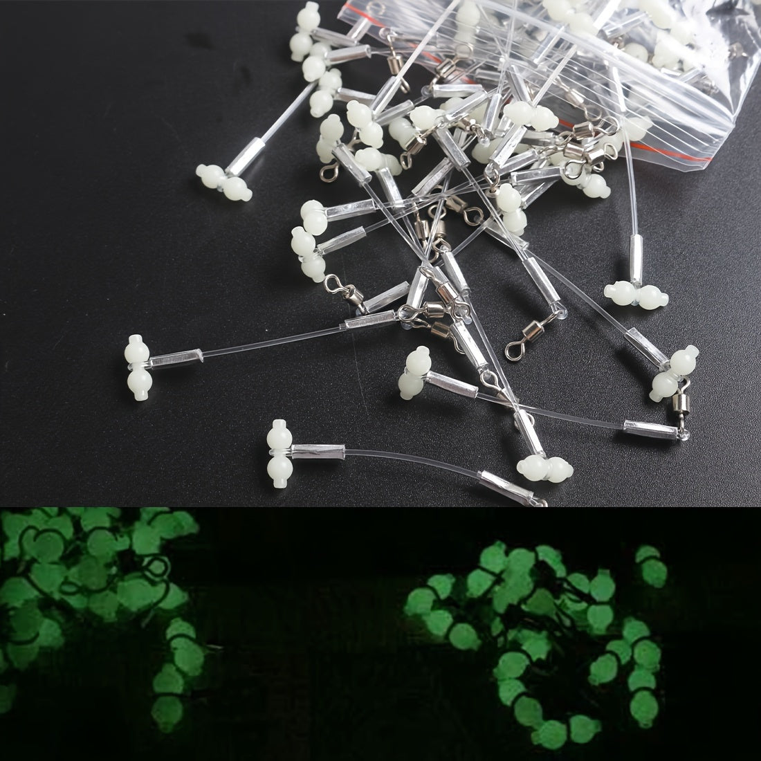 5pcs Luminous Gourd Balance Bracket Swivel Connector Fishing DIY Group