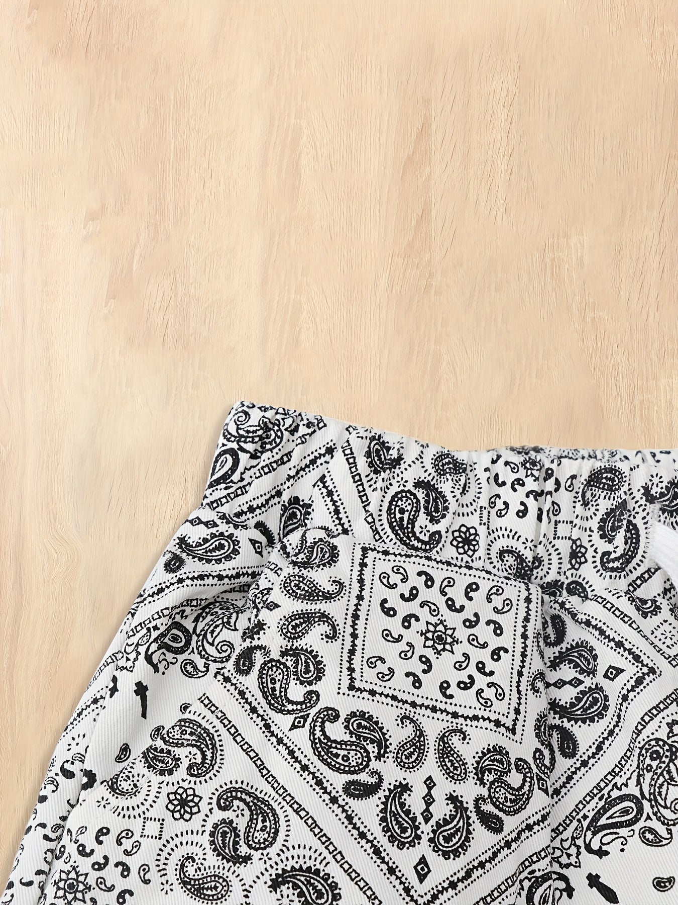 Boys Cotton Paisley Graphic Casual Shorts - Summer Style