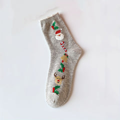 5 Pairs Christmas Print Socks Women's Stockings & Hosiery