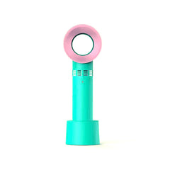 Mini Bladeless Fan USB Rechargeable Portable Handheld Cooler 3 Speed Foldable