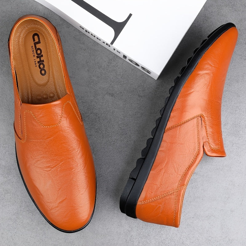 CLOHOO Custom Leather Loafer Shoes w/ Rubber Sole