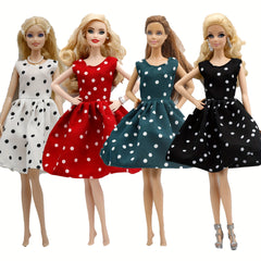 Polka Dot Dress Party Outfit for 11.81 Inch Dolls
