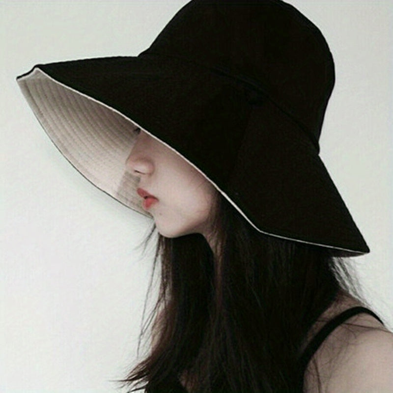 Reversible Bucket Hat UV Protection Sun Hat Lightweight Women Visors