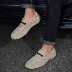 Men's Comfy Moc Toe Loafers Slip On Shoes