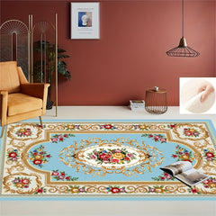 Boho Anti Fatigue Kitchen Rugs Flowers Pattern Carpet Vintage Absorbent Non Slip
