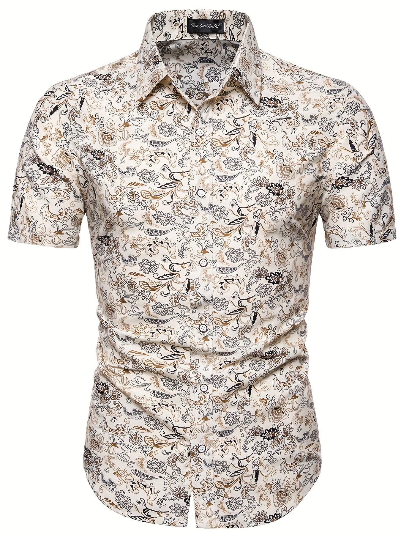 Casual Paisley Pattern Short Sleeve Shirt Men s Hawaiian Shirt