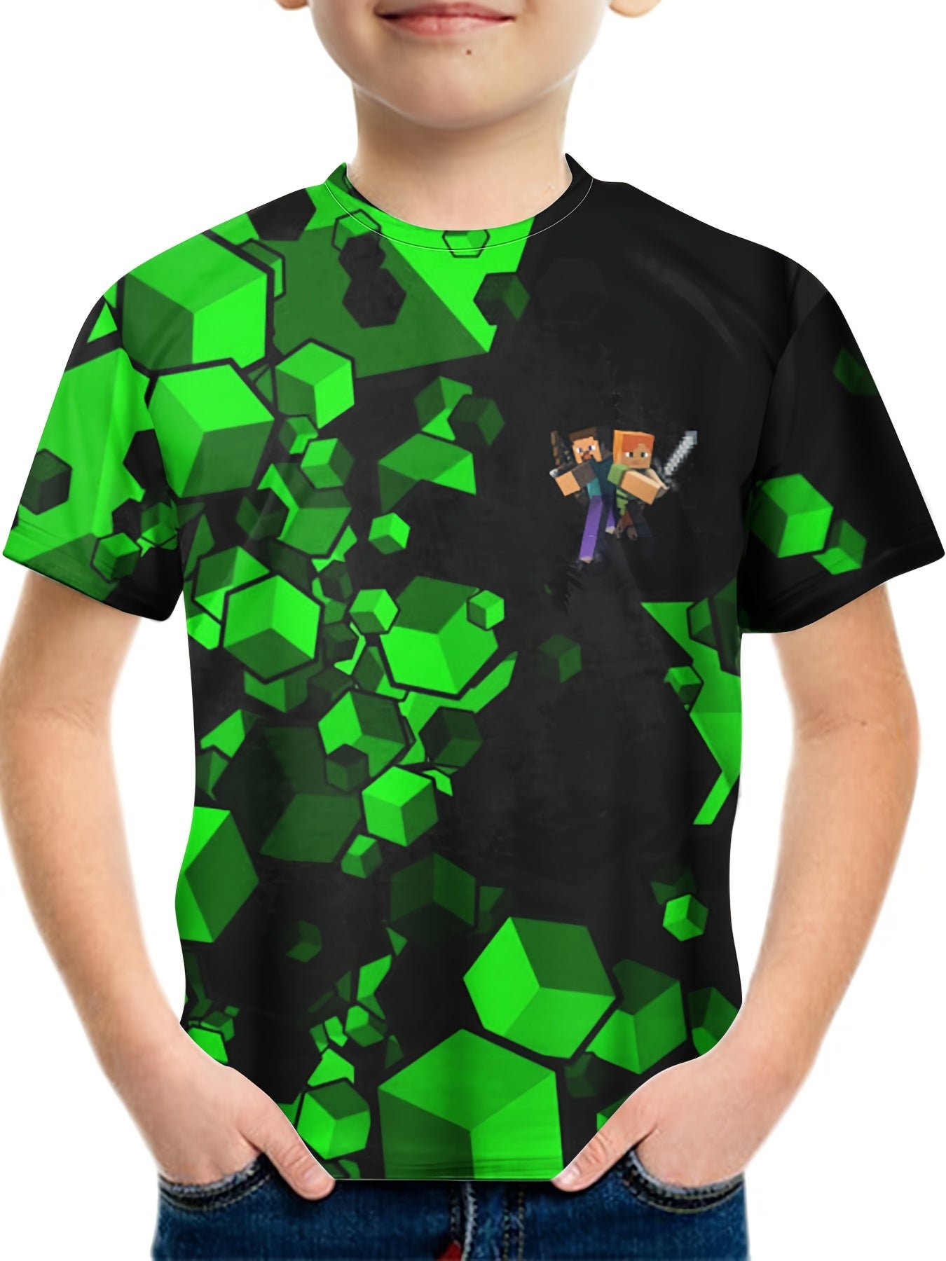 Kids Creative Block Graphic Tees Building My World Top