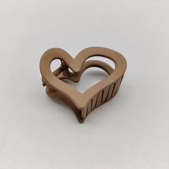 Sweet Love Heart Hair Claw Acrylic Hairpin Matte Frosted Hair Accessories