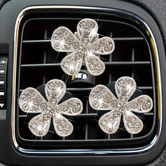 Rhinestone Petal Car Air Outlet Decoration
