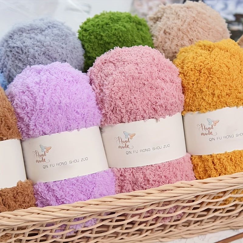 Soft Hand Knitting Yarn DIY Velvet Coral Yarn 3plys 35m 50g