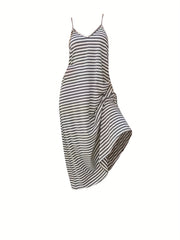 Striped Cami Maxi Sundress Loose Casual Dress for Summer