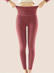Colorblock Thermal Pants Soft & Comfy Slim Elastic Tights