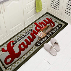 Non Slip Laundry Rug Mat For Laundry Room Decor Washable Runner Rugs