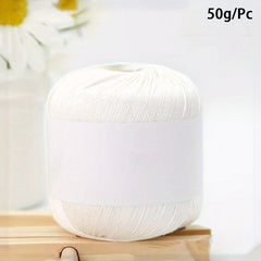 1pc Silk Thread No 6 Lace Thread for Hand Knitting Crocheting DIY 60g pc