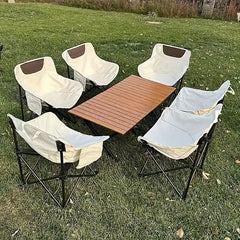 Foldable Camping Chair Portable Outdoor Padded Chair With Storage Bag