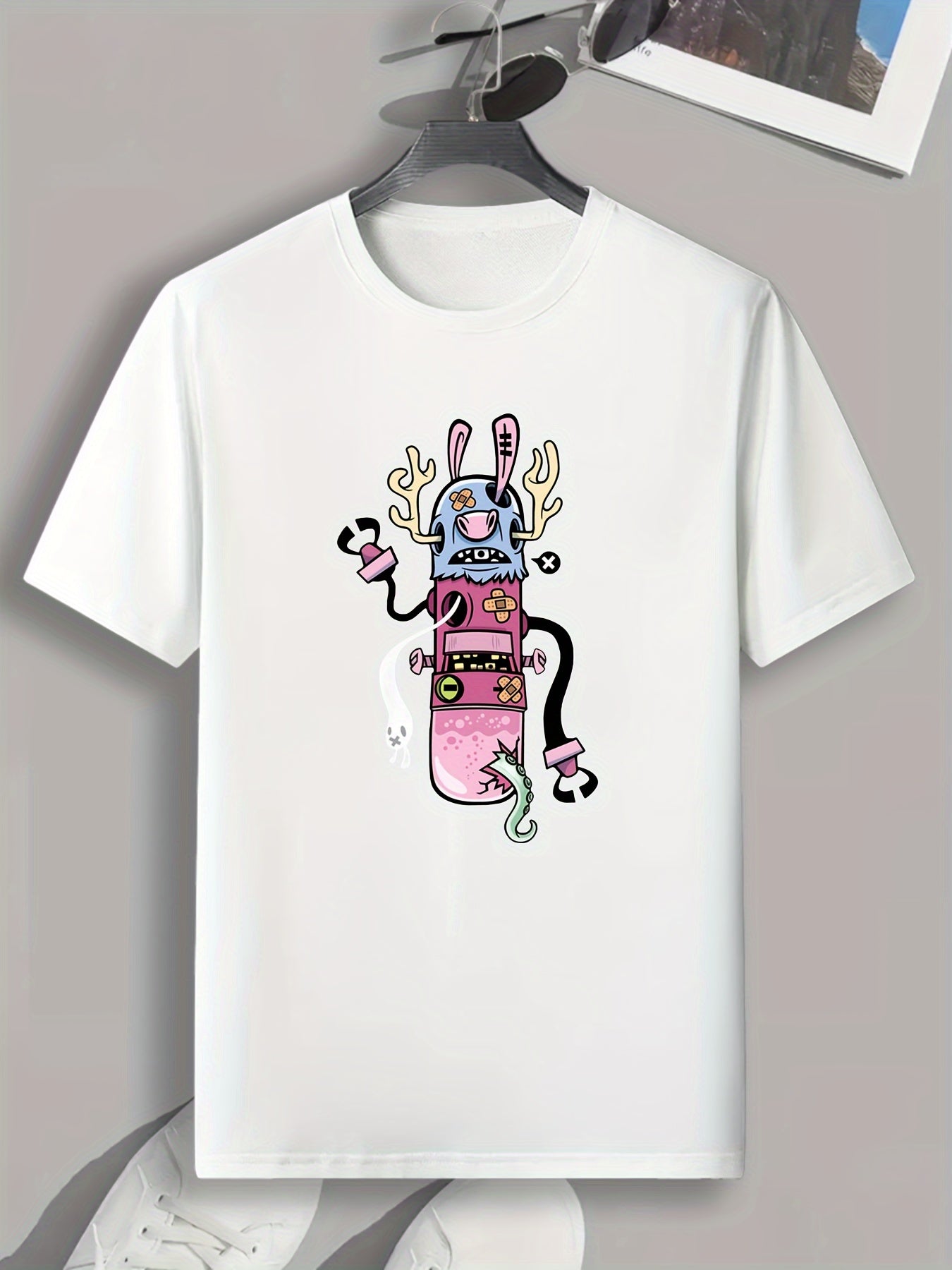 Anime Cartoon Print Men's Graphic T shirt Casual Comfy Tees For Summer