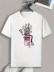Anime Cartoon Print Men's Graphic T shirt Casual Comfy Tees For Summer