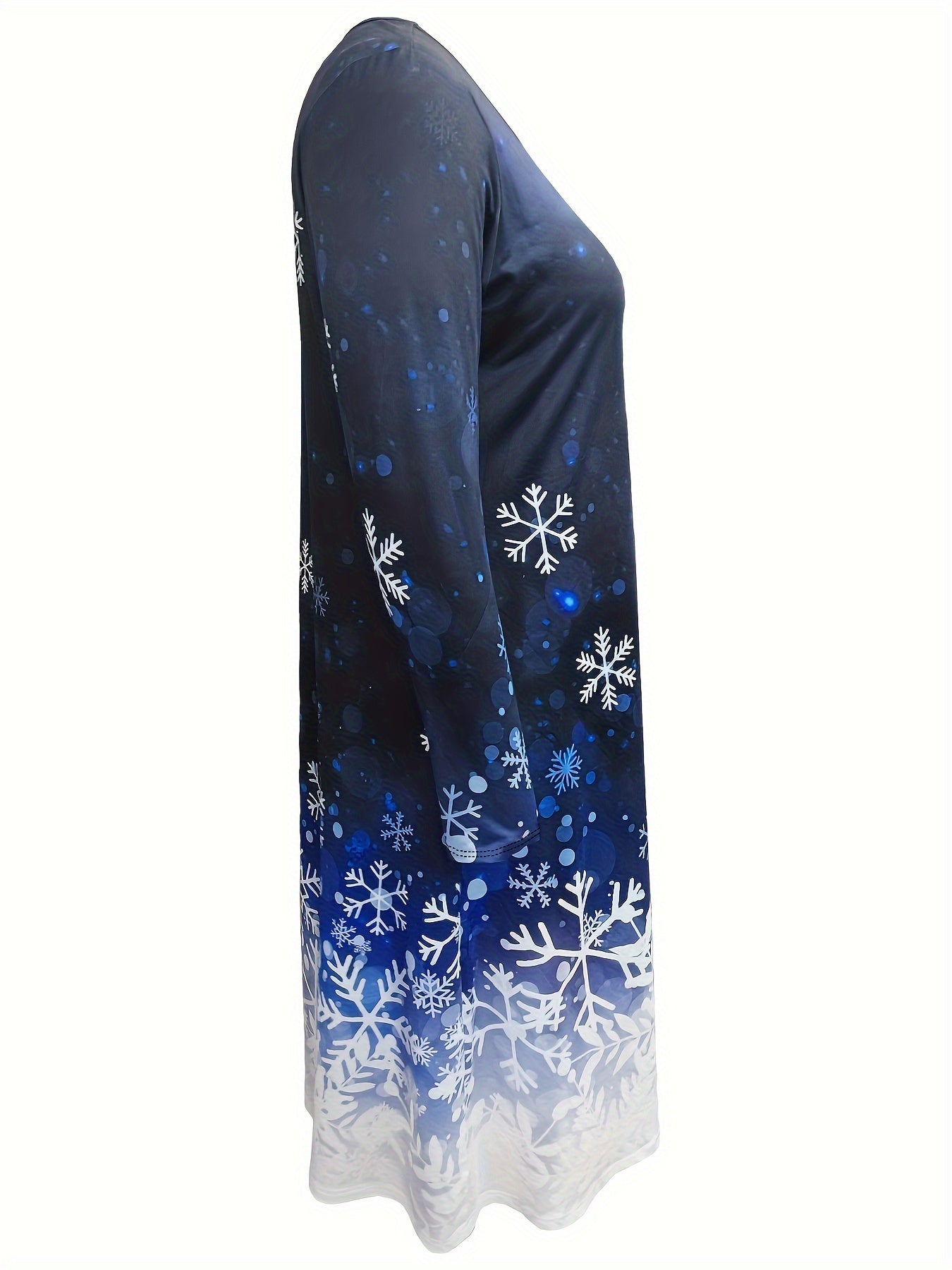 Plus Snowflake Print Maxi Dress