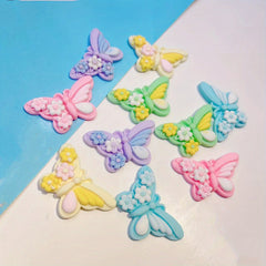 10pcs Butterfly Resin Charms for DIY Jewelry Hair Phone Cases