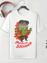Men's Monster Smashed Pattern T-shirt Active Tee