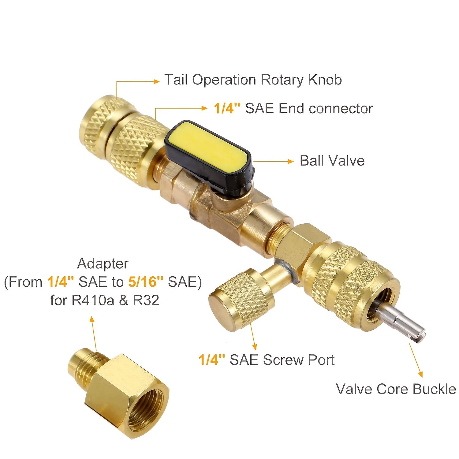R410A R22 Valve Core Tool Kit HVAC System With 10PCS Valve Cores