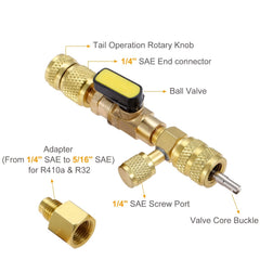 R410A R22 Valve Core Tool Kit HVAC System With 10PCS Valve Cores