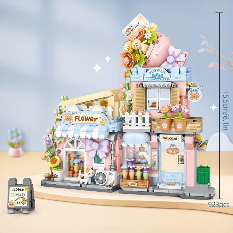 Charming Building Blocks Set: Taiyaki & Flower Shop
