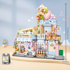 Charming Building Blocks Set: Taiyaki & Flower Shop