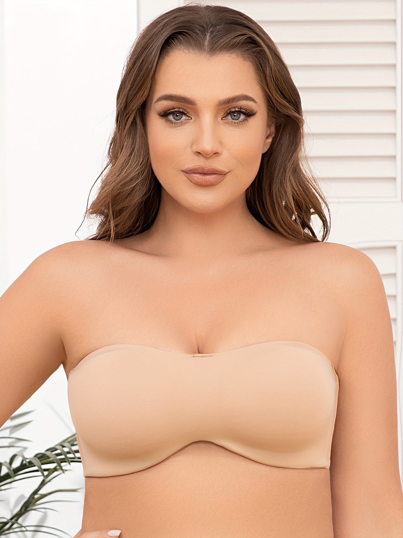 Seamless Underwire Minimizer Bandeau Bra