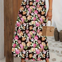 Floral Print High Waist Skirt for Women