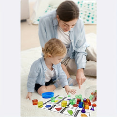 60pcs Translucent Geometric Solids 3D Shapes Tabletop Figures for Teaching