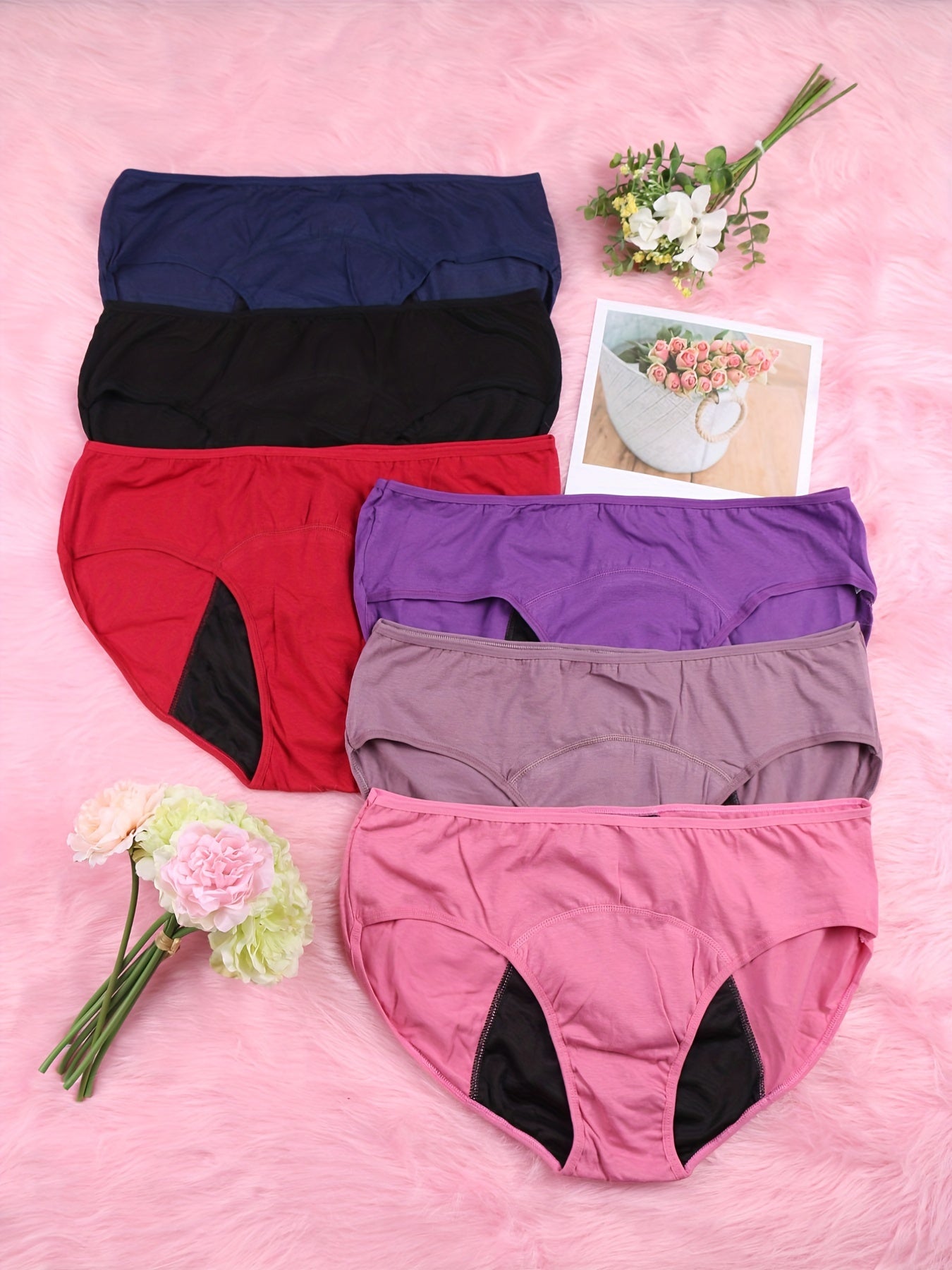 6 Pack Women's Plus Size Seamless High Waist Panties