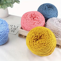 1pc Cotton Yarn Ball 8 Ply Thick Yarn Hand Woven Diy Scarf Sweater Doll Material