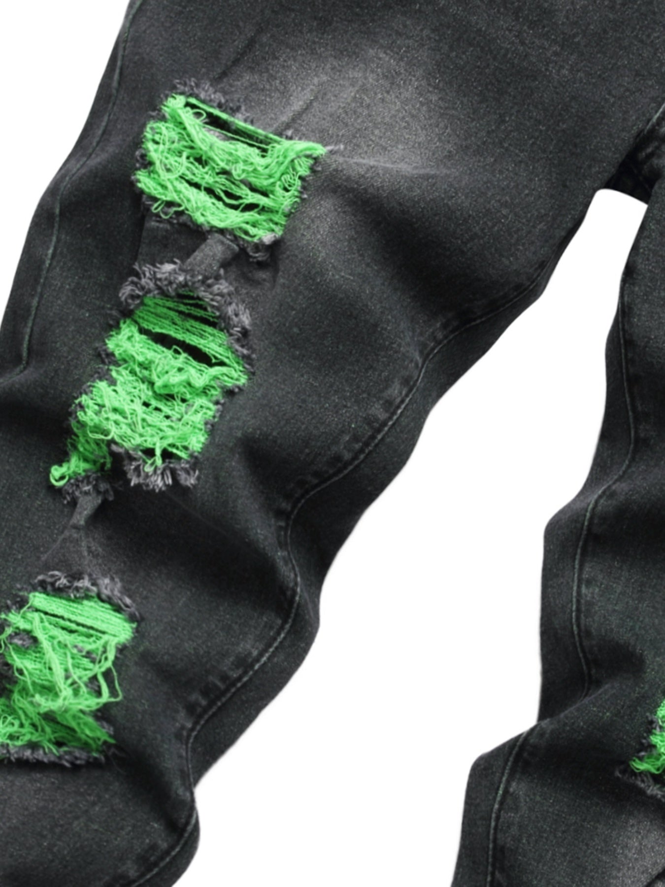 Mens Ripped Stretch Slim Denim Pants