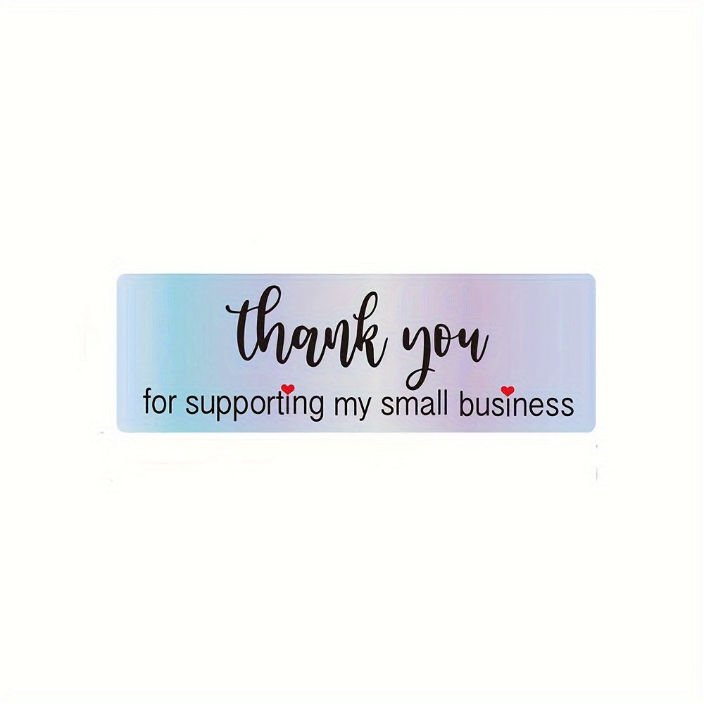 120pcs Rainbow Laser Thank You Stickers For Business
