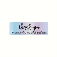 120pcs Rainbow Laser Thank You Stickers For Business