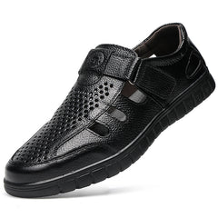 Men's Closed Toe Sandals Hook and Loop Fastener Non Slip Casual Shoes
