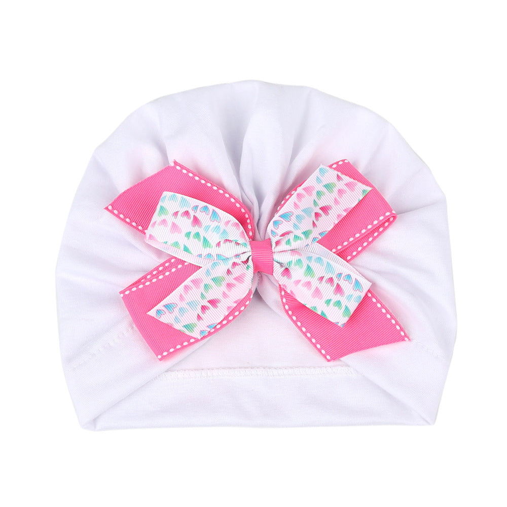 Kids Double Layer Bow Christmas Hat