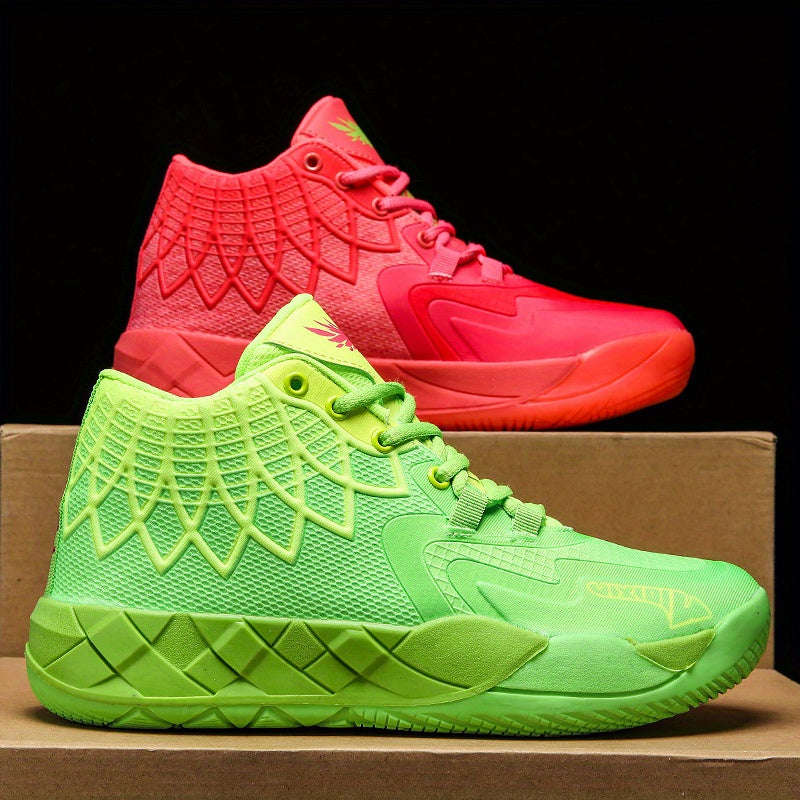 Men's Shock Absorbing Ankle Top Basketball Shoes Non Slip Athletic Style